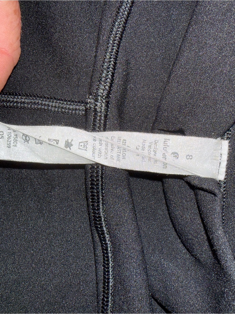 Lululemon Black Lace-Detail High Waist Leggings Size 8 - Picture 5 of 6